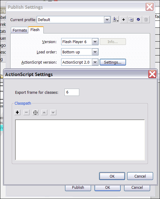 uGuestBook.fla ActionScript Settings