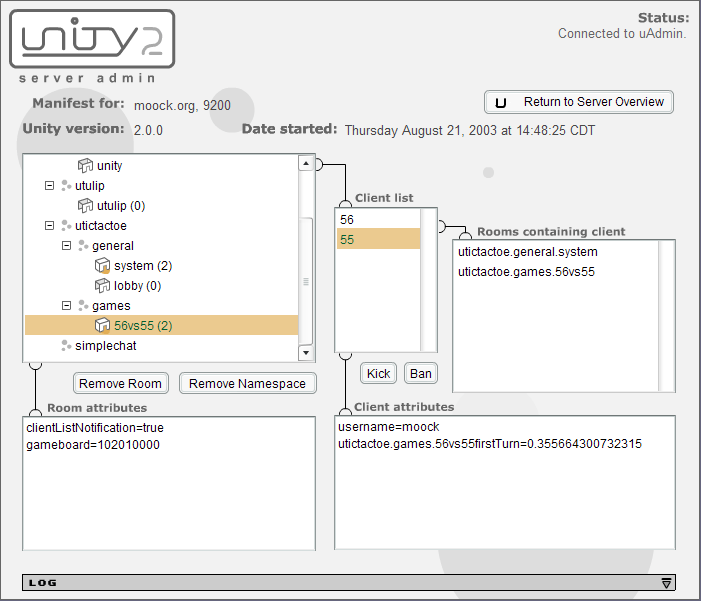 Unity&nbsp;2 Multiuser Server Admin