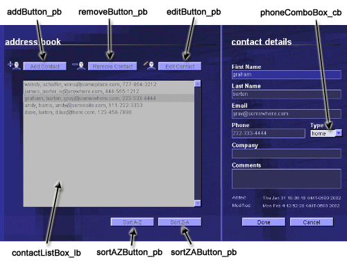 Address Book Components